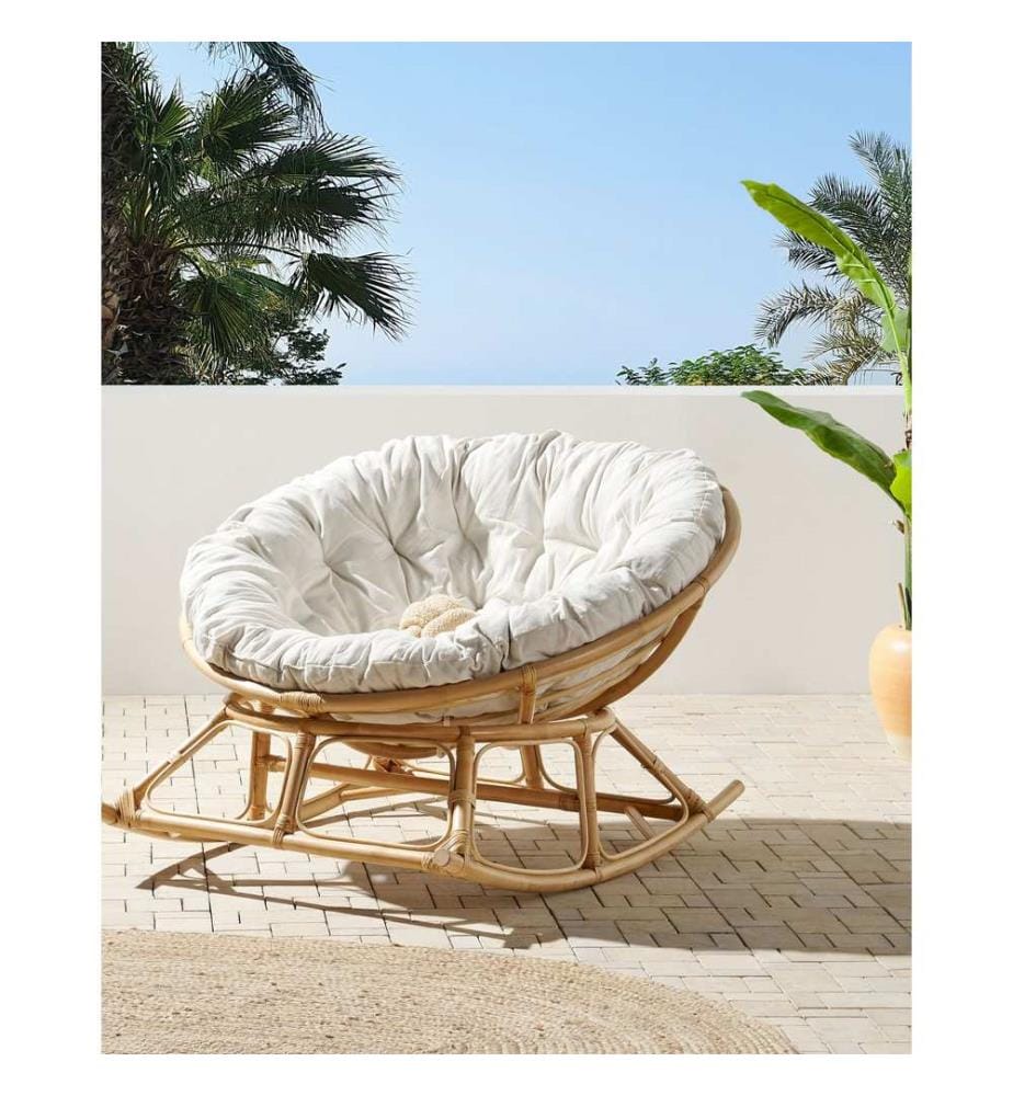Fauteuil à bascule ORVIETO Rotin Naturel