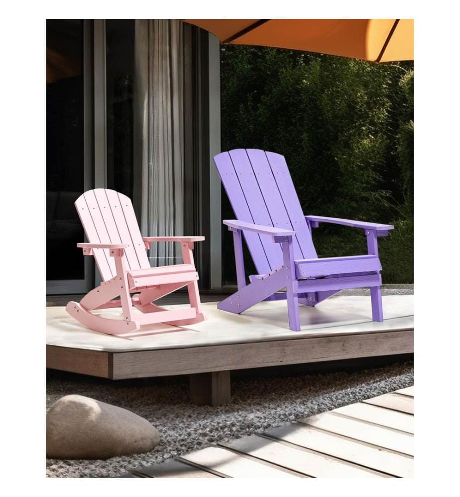Fauteuil à bascule pour enfants ADIRONDACK Rose pastel