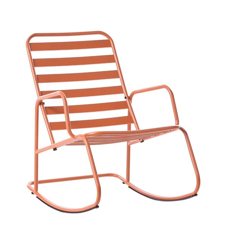 Fauteuil à bascule de jardin TURI Métal Orange
