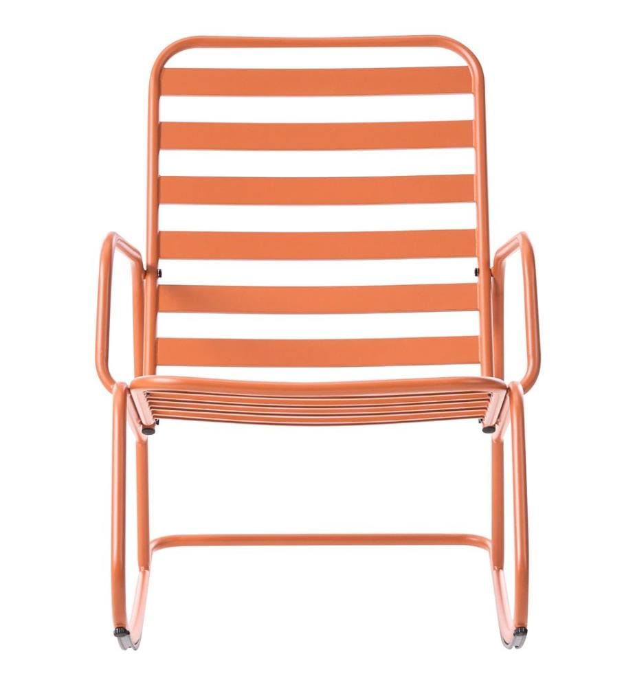 Fauteuil à bascule de jardin TURI Métal Orange