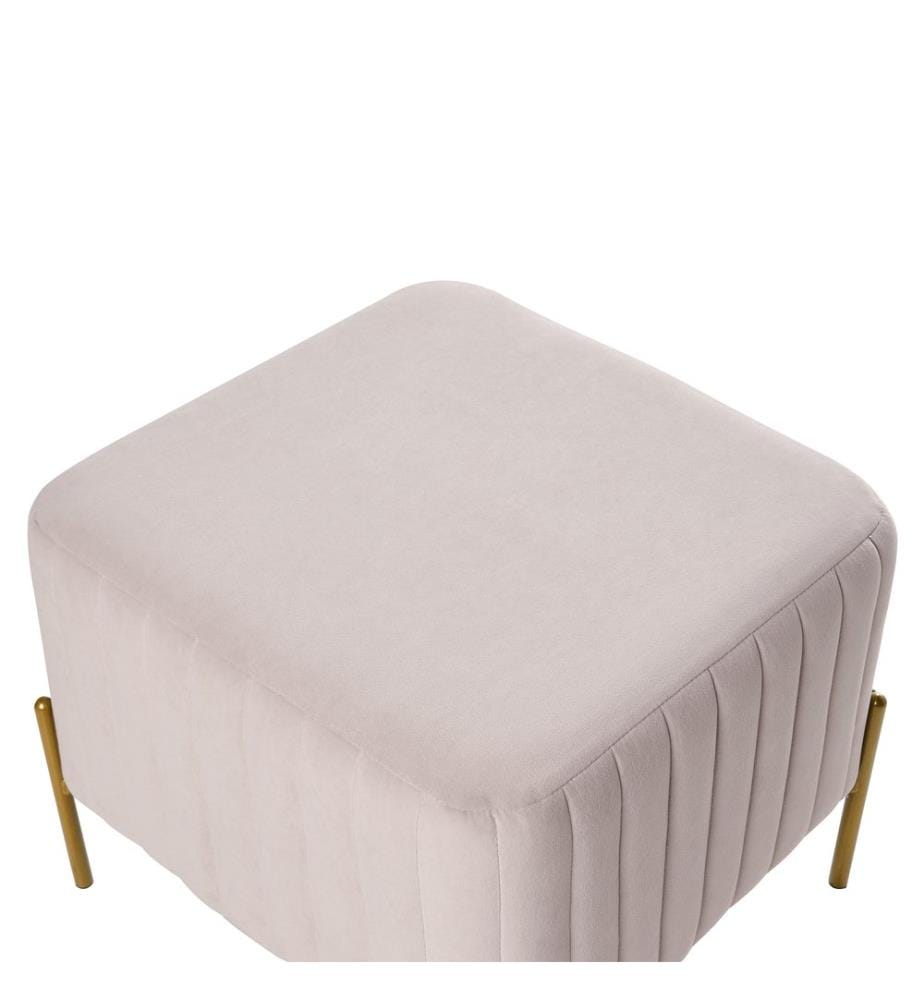 Hocker UTAH Samtstoff Taupe