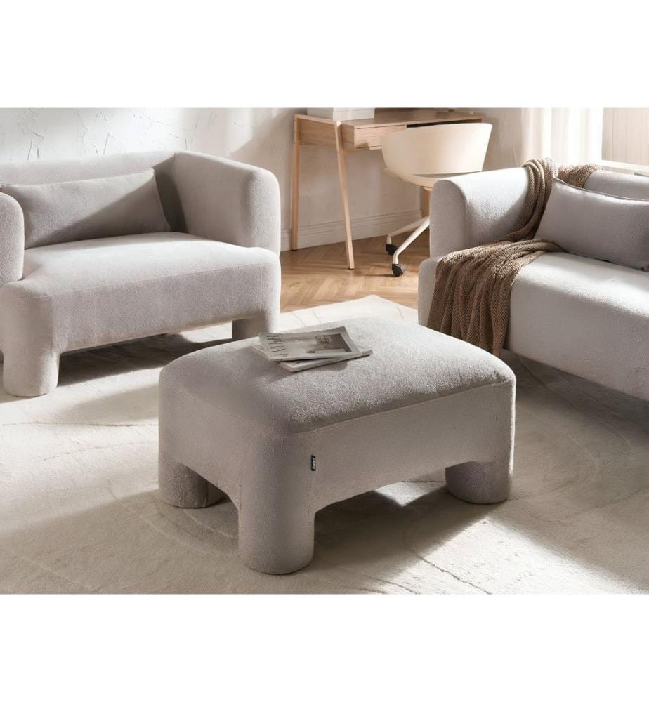 Ottomane HOGBO Stoff Beige