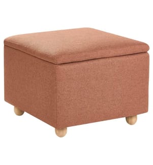 Storage Pouffe FERNDALE Fabric Golden Brown