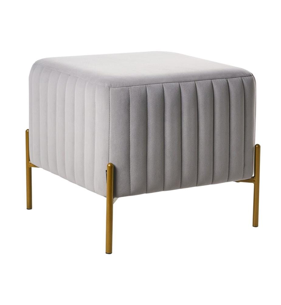Hocker UTAH Samtstoff Grau