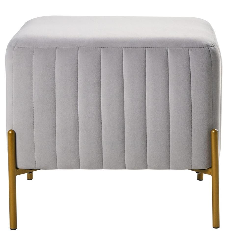 Hocker UTAH Samtstoff Grau