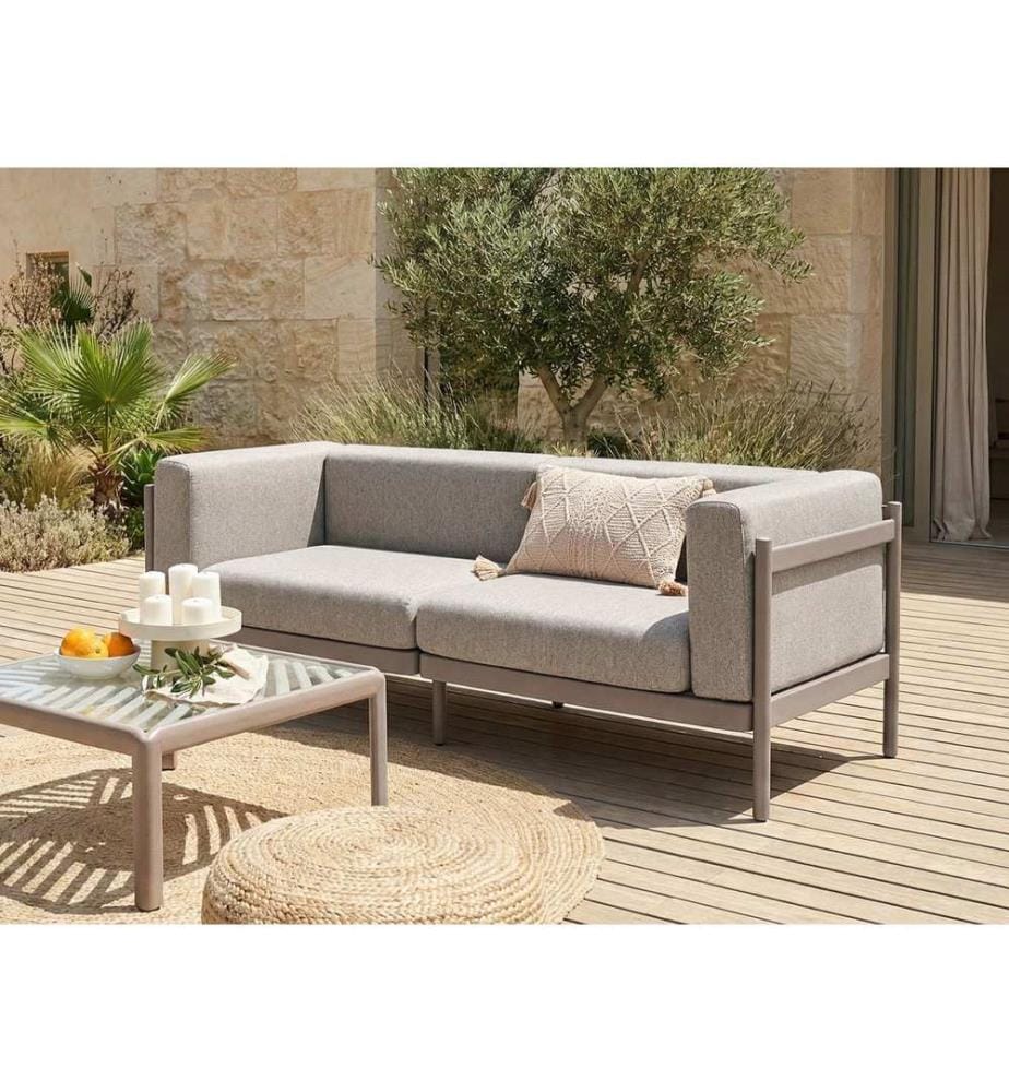 Divano da giardino 2 posti FERRETTI Tortora