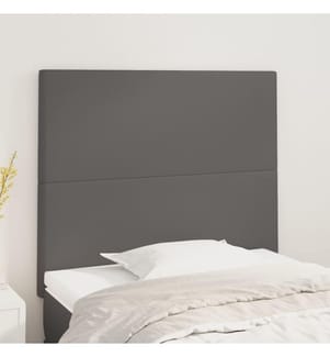 Kopfteil Grau 100x5x118/128 cm Kunstleder