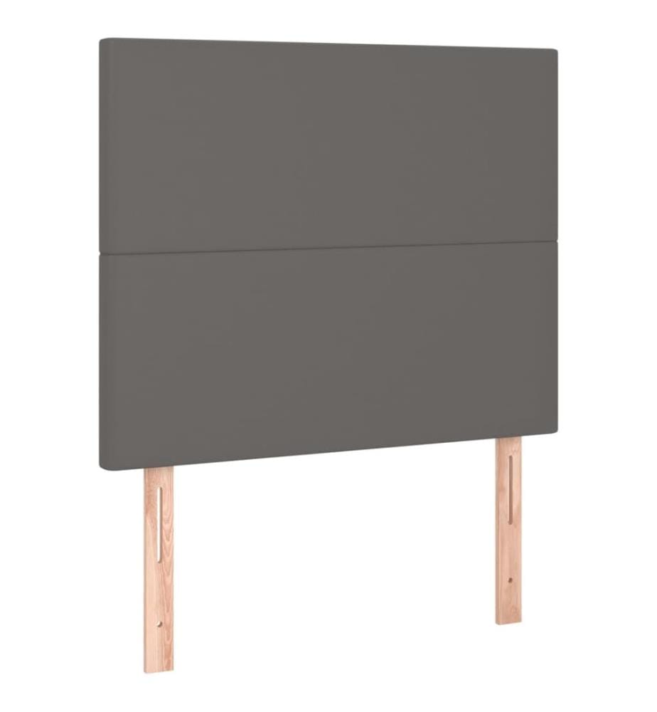 Kopfteil Grau 100x5x118/128 cm Kunstleder
