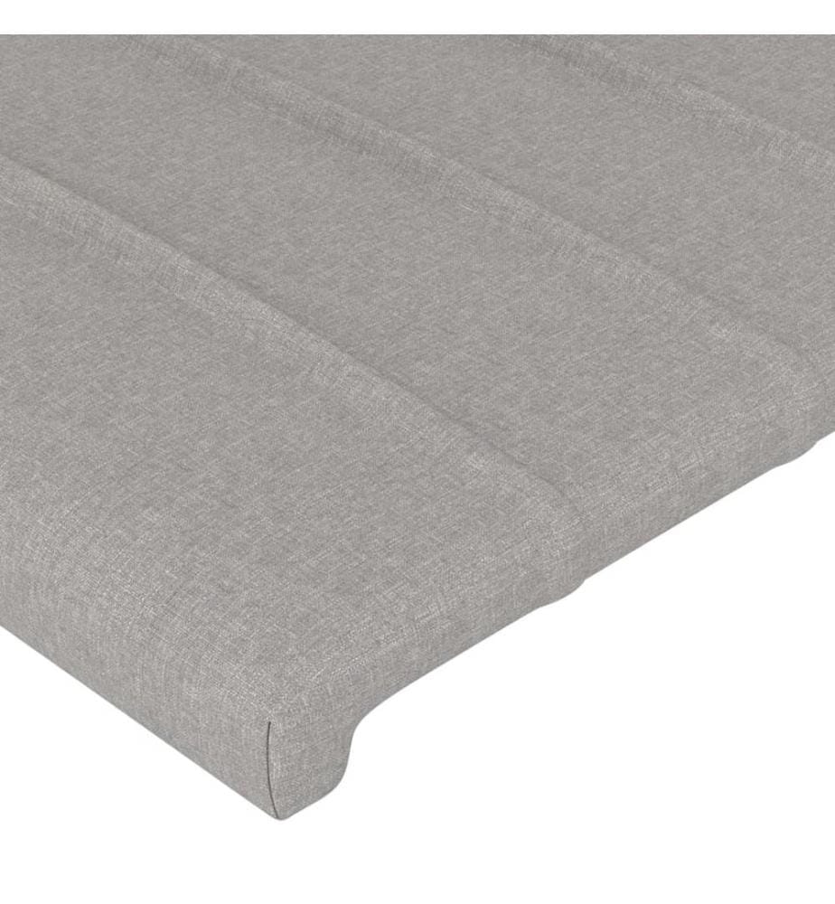 Kopfteil Hellgrau 144x5x118/128 cm Stoff