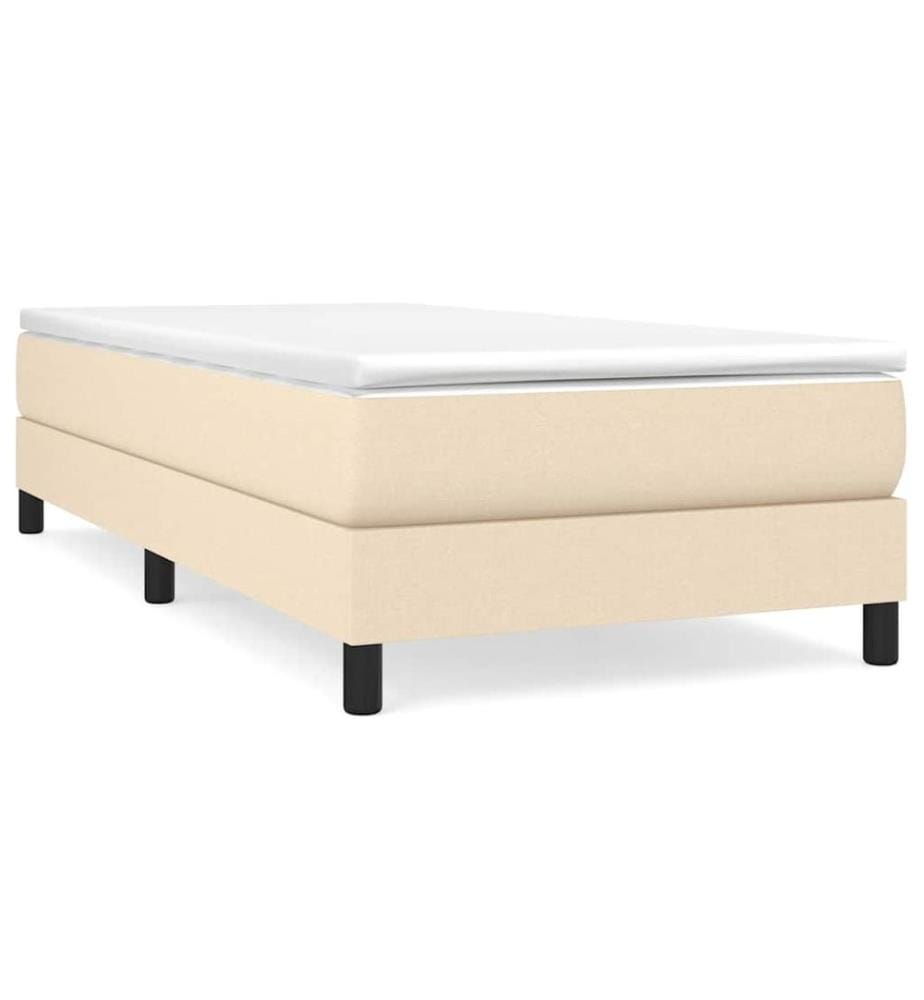 Boxspringbettgestell Creme 80x200 cm Stoff