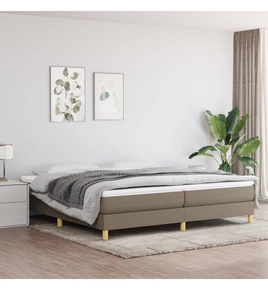 Boxspringbettgestell Taupe 200x200 cm Stoff