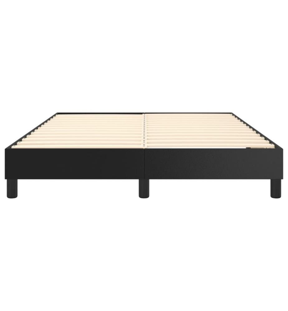 Boxspringbettgestell Schwarz 140x190 cm Kunstleder