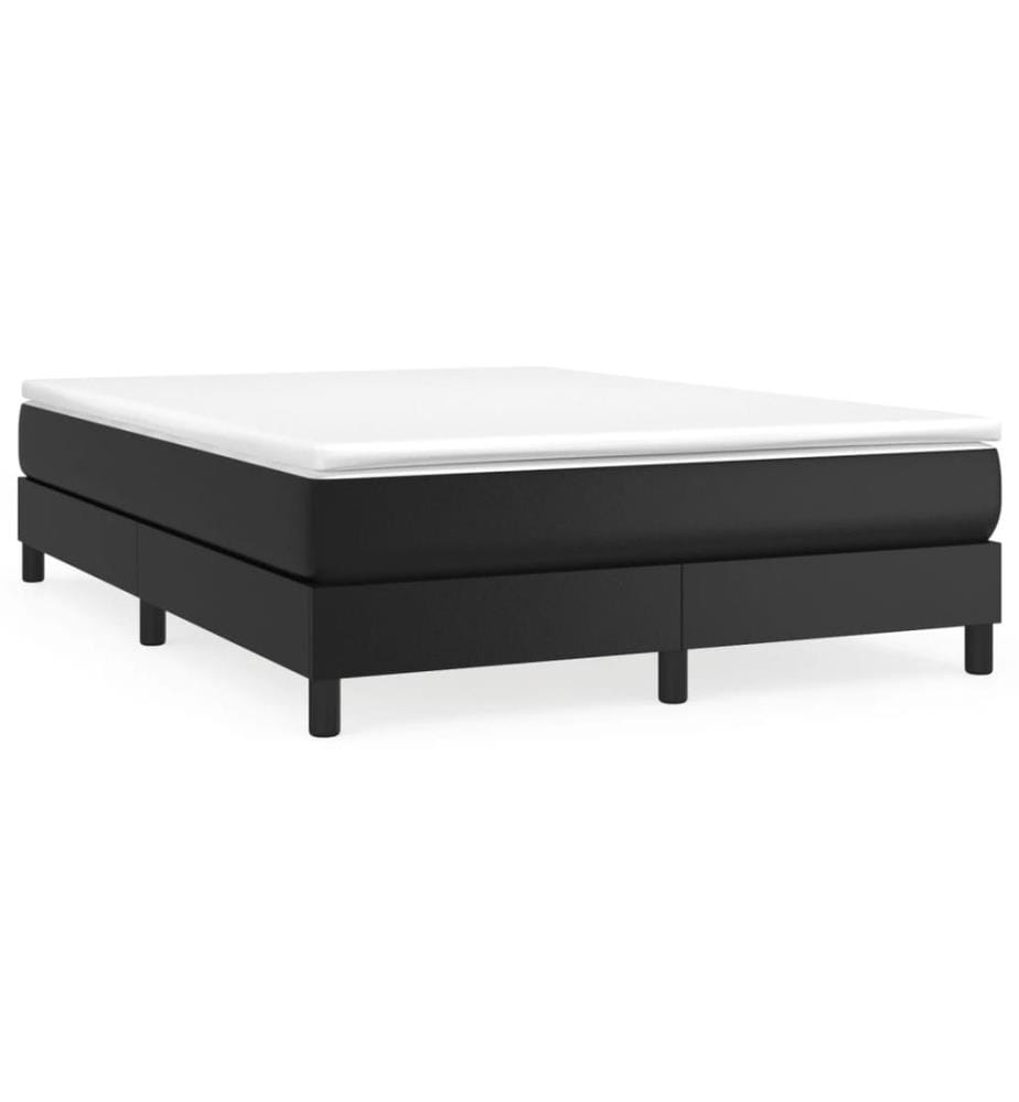 Boxspringbettgestell Schwarz 140x200 cm Kunstleder