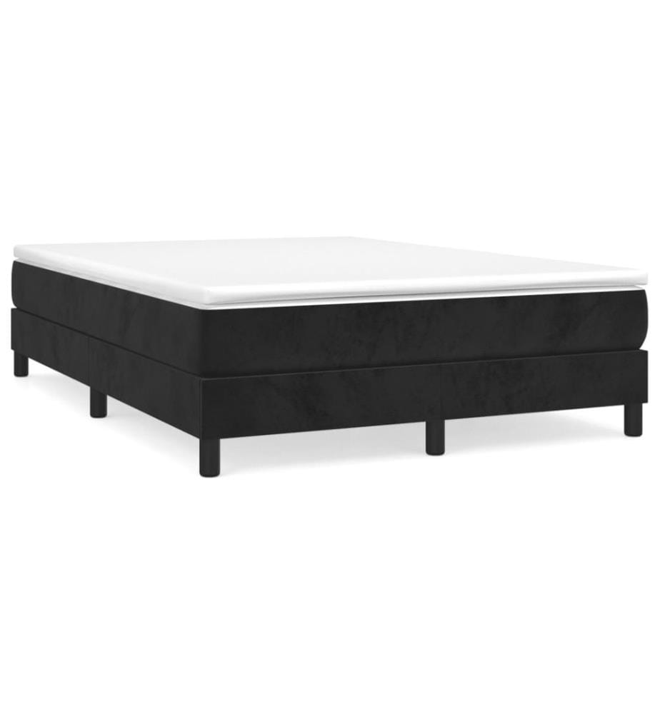 Boxspringbettgestell Schwarz 140x200 cm Samt