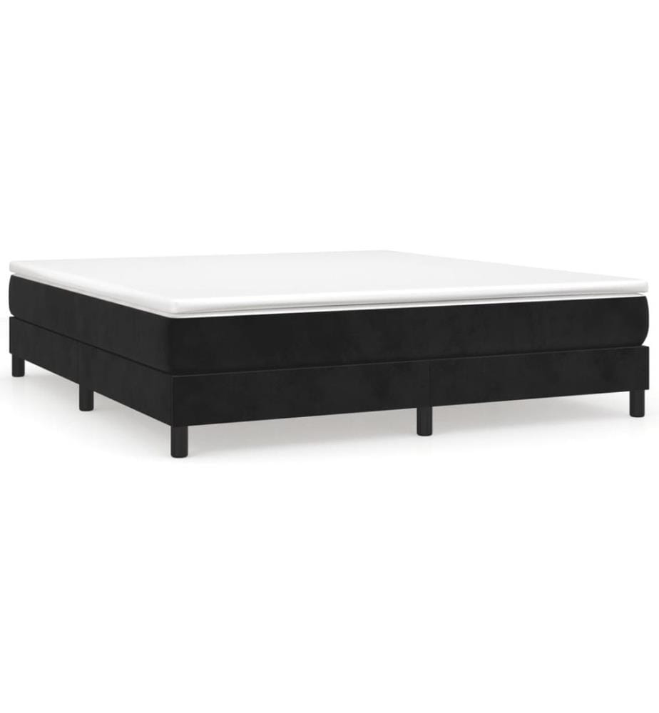 Boxspringbettgestell Schwarz 160x200 cm Samt