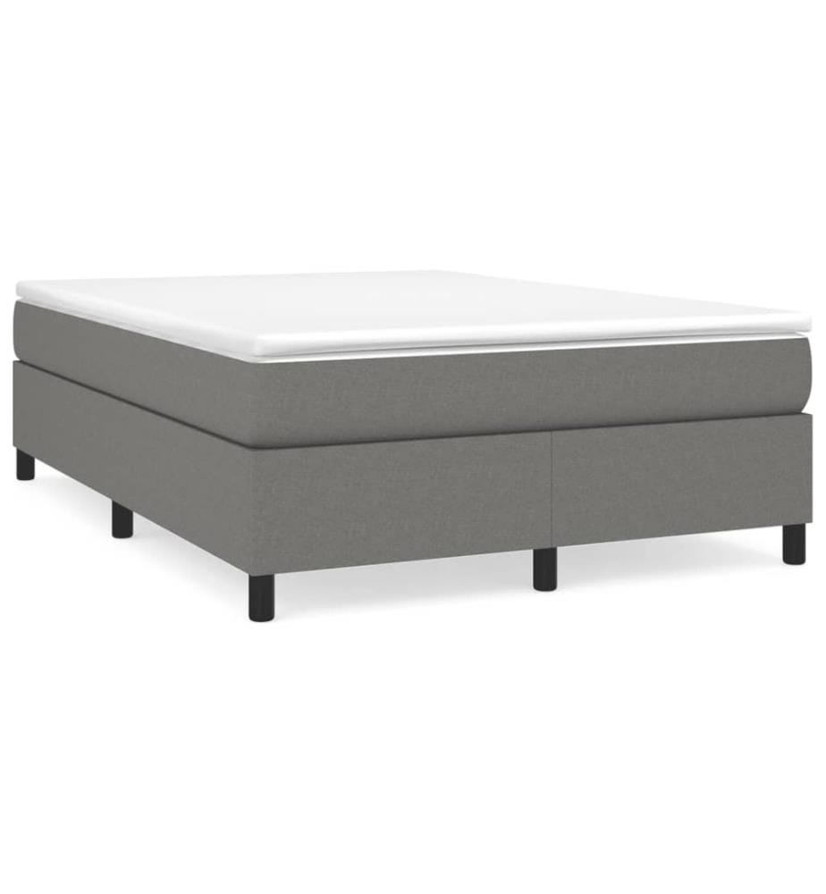 Boxspringbettgestell Dunkelgrau 140x190 cm Stoff