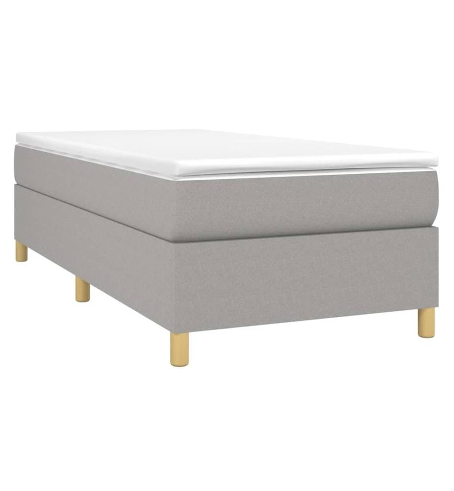 Boxspringbettgestell Hellgrau 80x200 cm Stoff