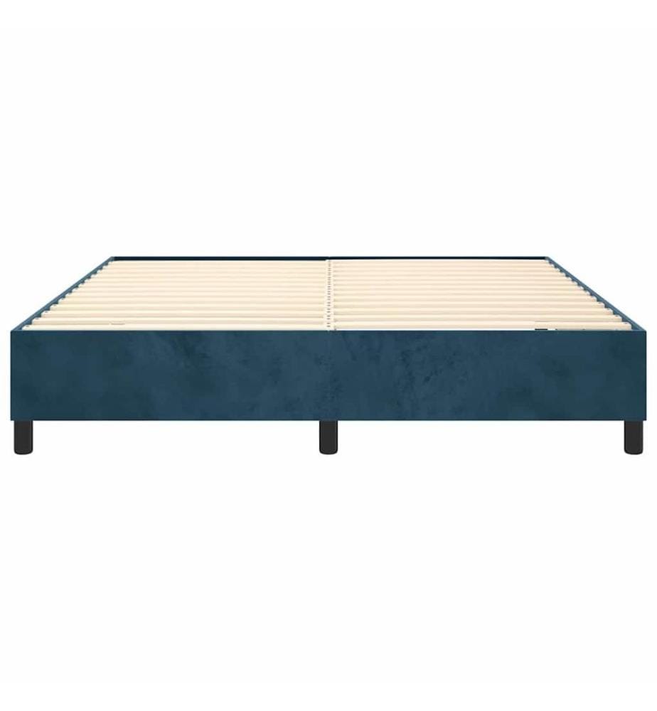 Boxspringbettgestell Dunkelblau 160x200 cm Samt