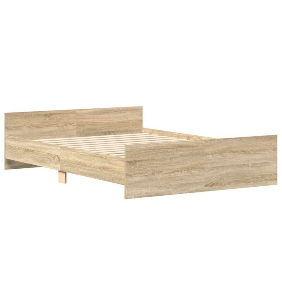 Cadre de lit sans matelas chêne sonoma 150x200 cm