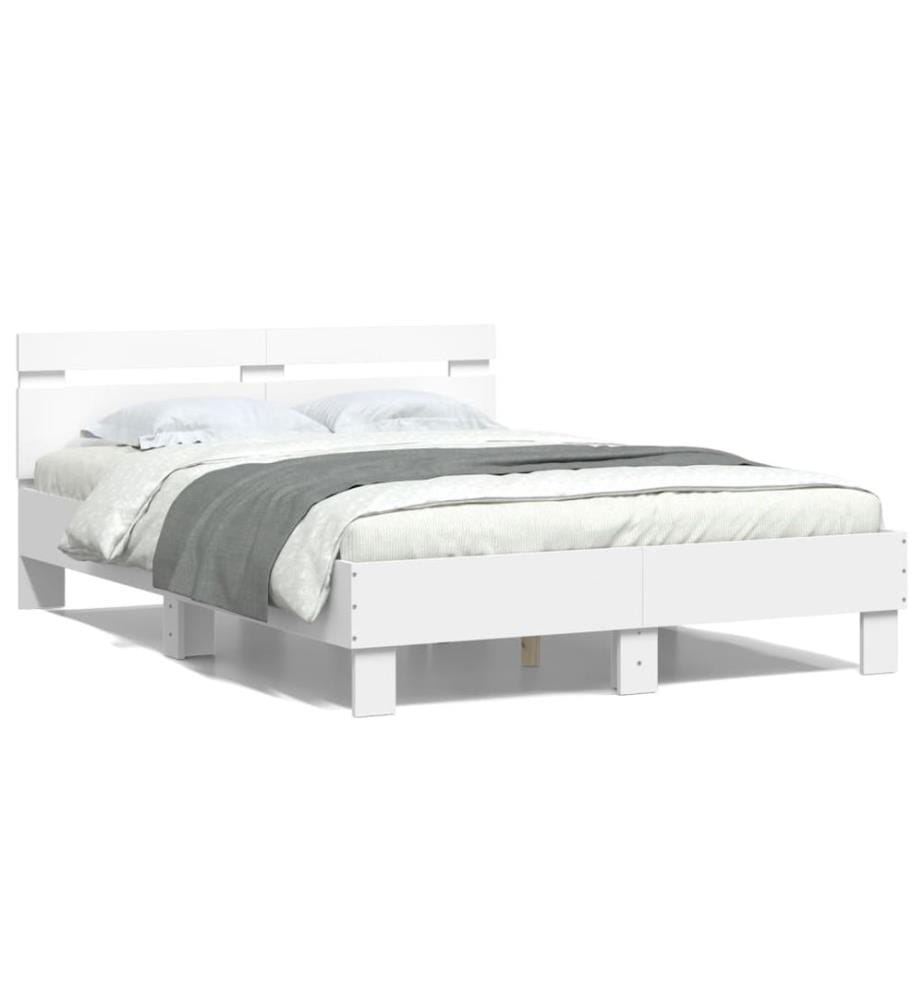 Cadre de lit sans matelas blanc 120x200 cm