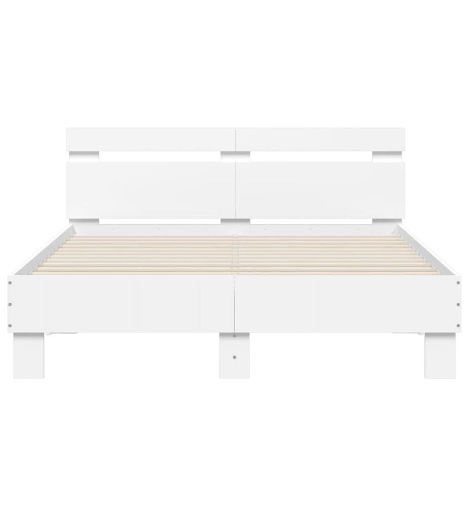 Cadre de lit sans matelas blanc 120x200 cm