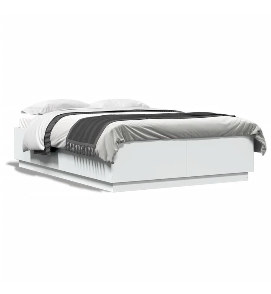 Cadre de lit sans matelas blanc 140x200 cm