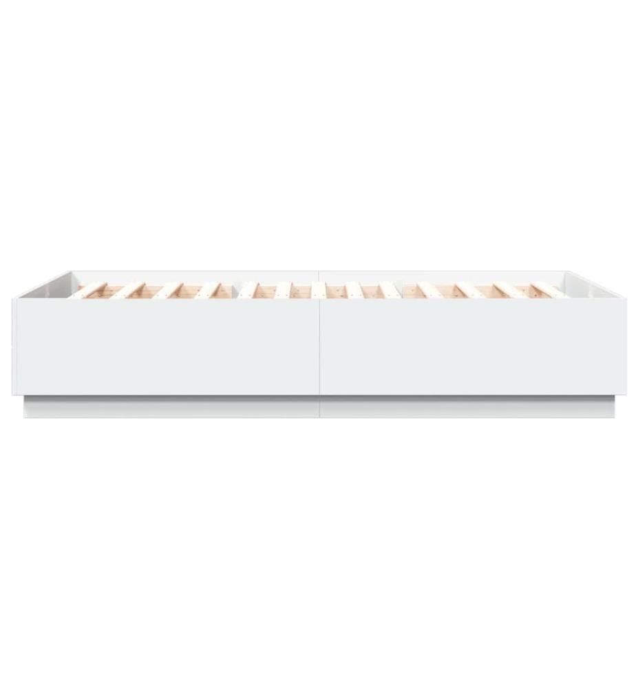Cadre de lit sans matelas blanc 140x200 cm
