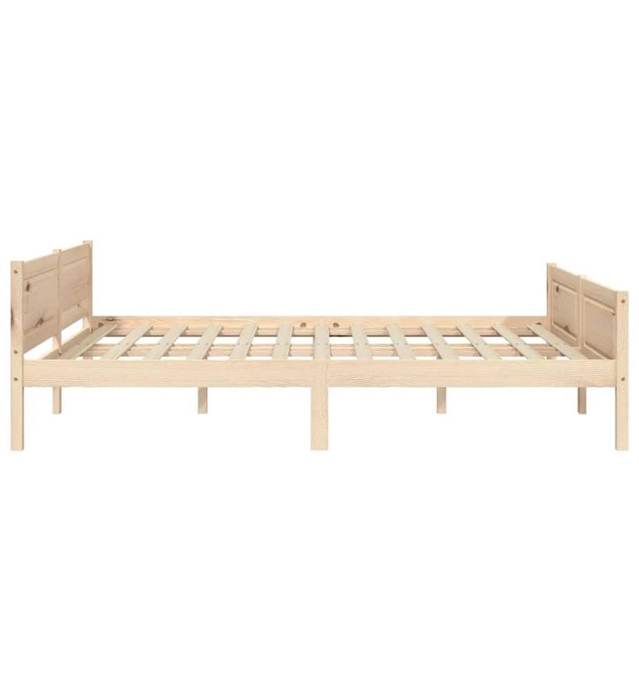 Cadre de lit sans matelas bois massif de pin 140x200 cm