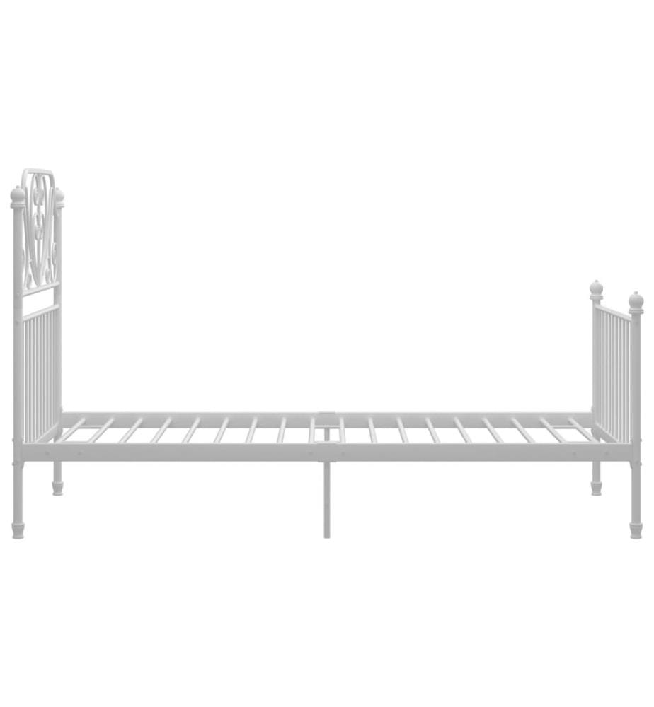 Bettgestell Weiss Metall 100x200 cm