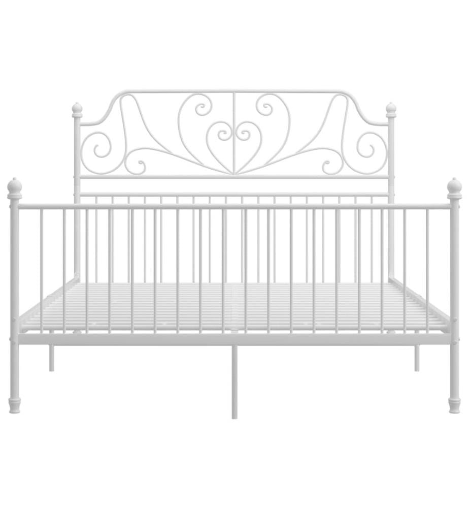 Bettgestell Weiss Metall 140x200 cm