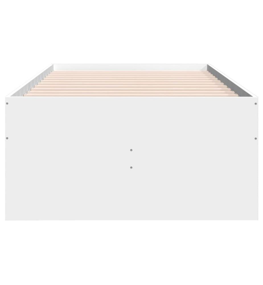 Lit de jour avec tiroirs sans matelas blanc 75x190 cm