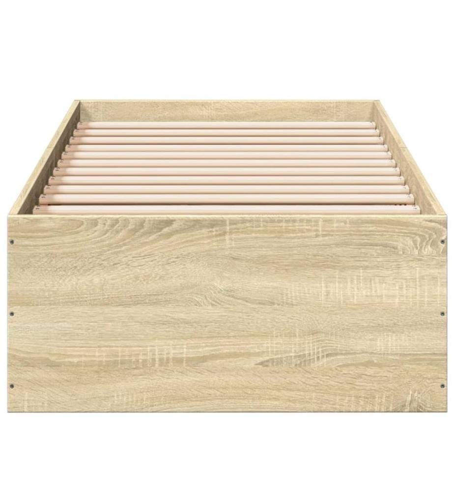Cadre de lit sans matelas chêne sonoma 100x200 cm
