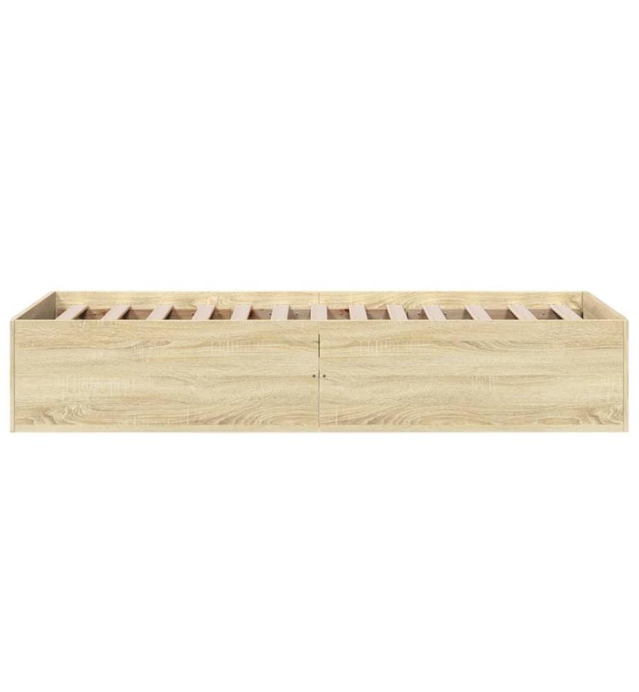 Cadre de lit sans matelas chêne sonoma 100x200 cm