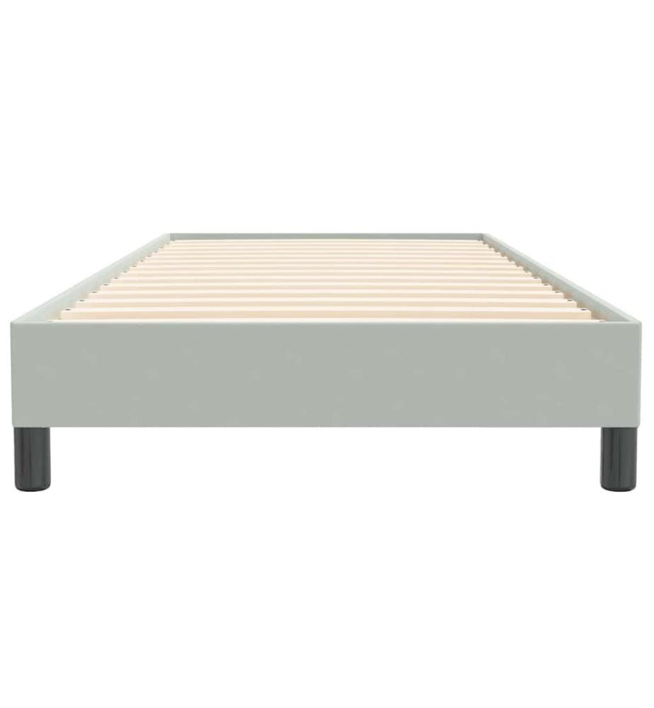 Boxspringbett ohne Matratze Hellgrau 90x220 cm Samt