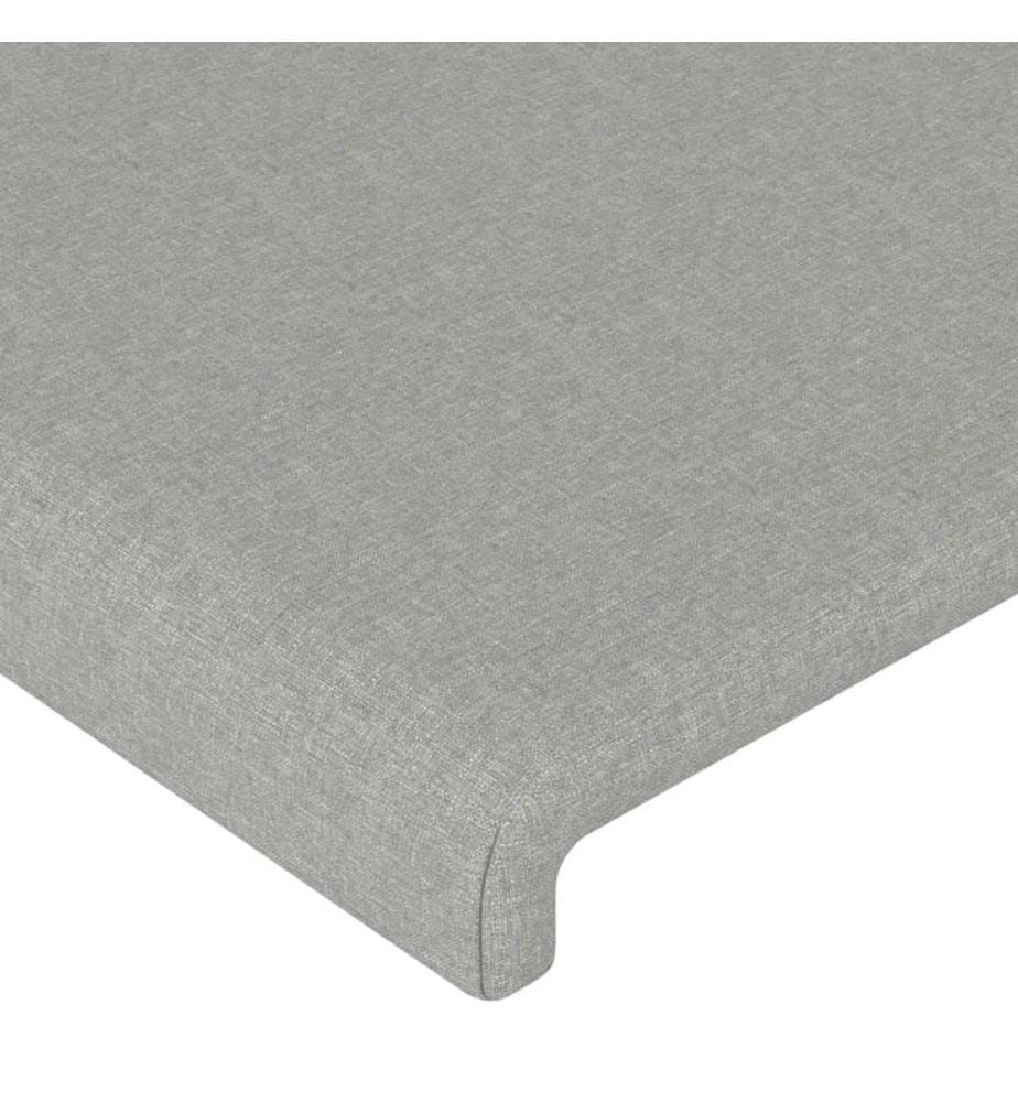Kopfteil Hellgrau 90x5x78/88 cm Stoff