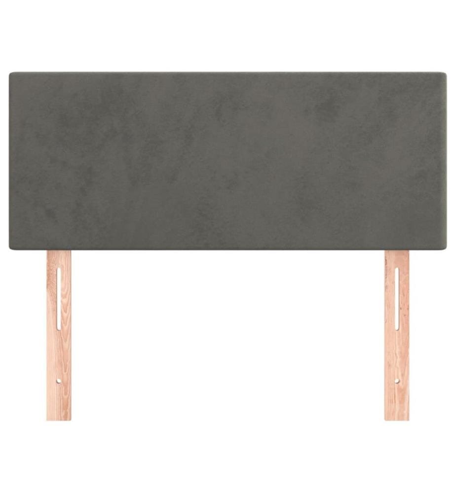 Kopfteil Dunkelgrau 90x5x78/88 cm Samt