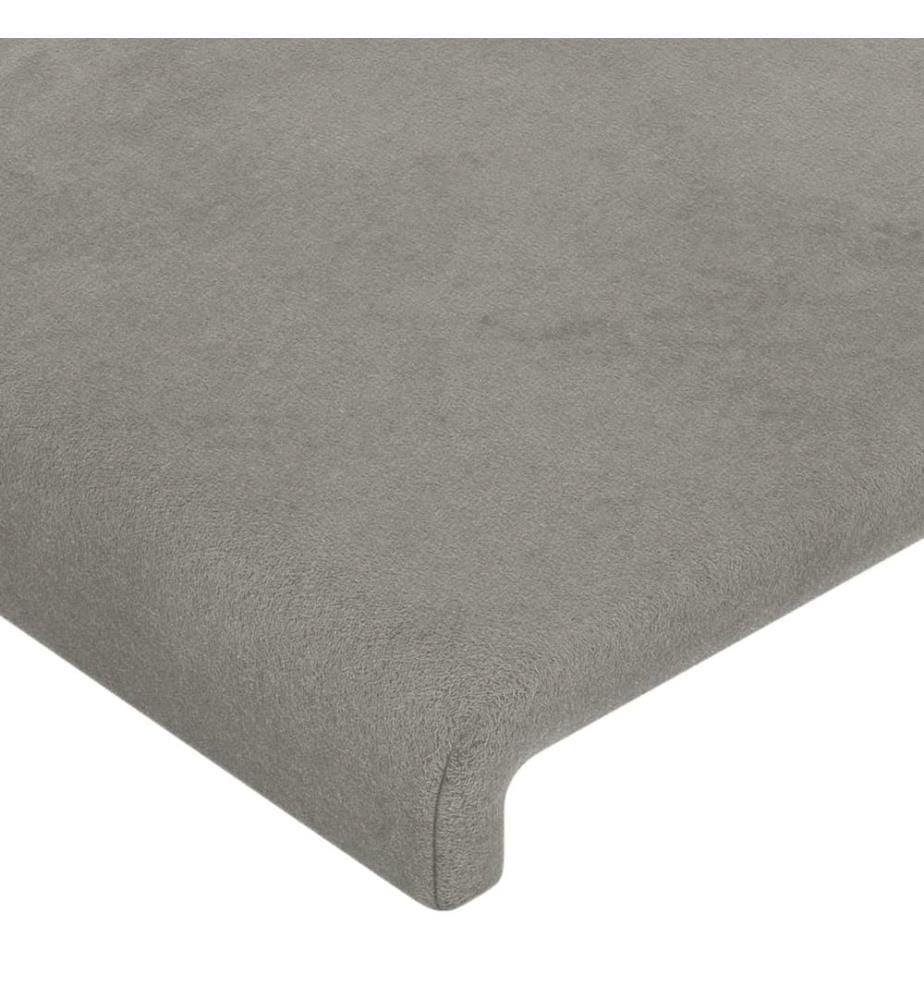 Kopfteile 2 Stk. Hellgrau 80x5x78/88 cm Samt