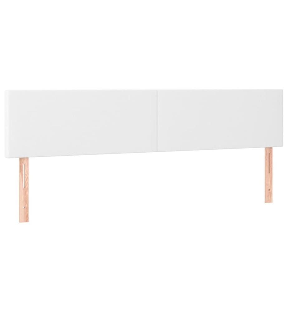 Têtes de lit 2 pcs Blanc 90x5x78/88 cm Similicuir