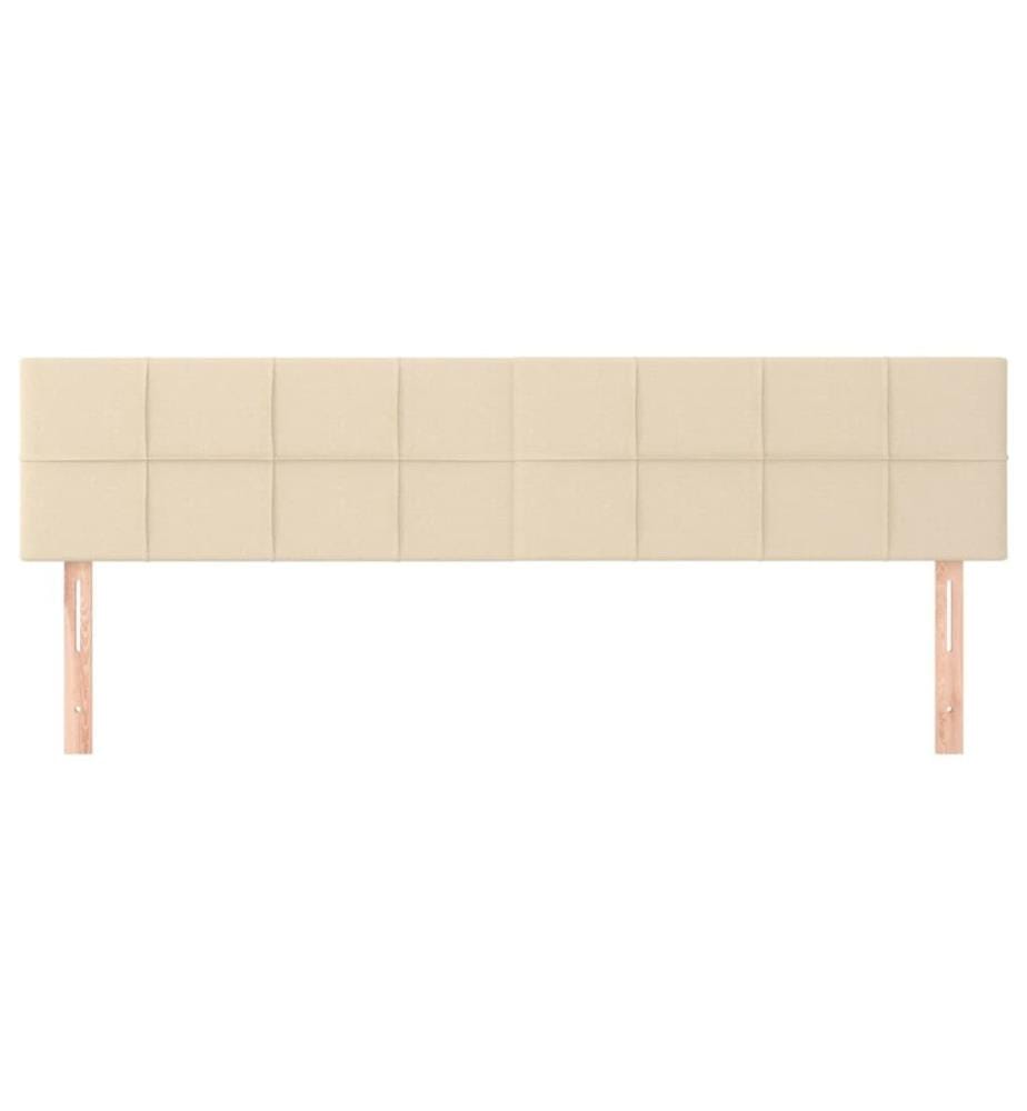 Kopfteile 2 Stk. Creme 80x5x78/88 cm Stoff