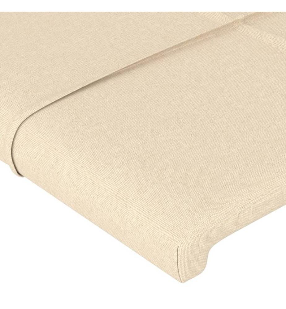 Kopfteile 2 Stk. Creme 90x5x78/88 cm Stoff