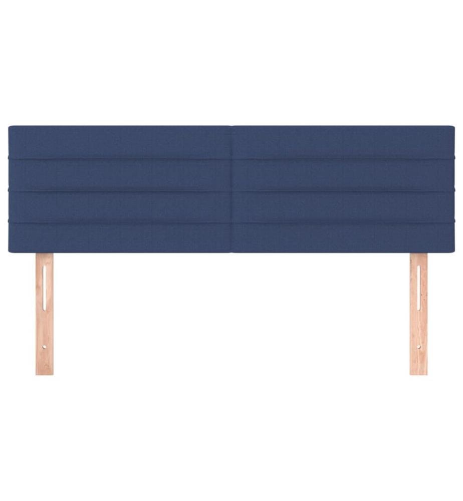 Kopfteile 2 Stk. Blau 72x5x78/88 cm Stoff