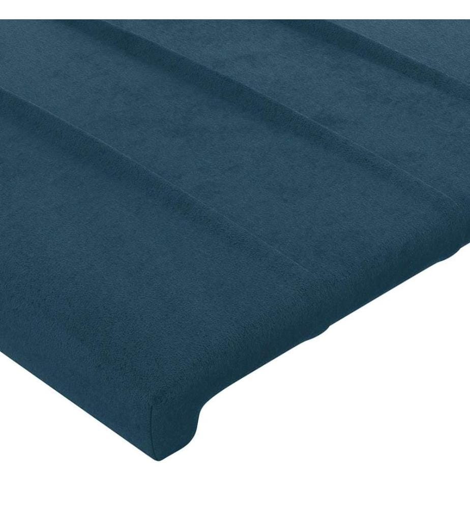 Kopfteile 2 Stk. Dunkelblau 90x5x78/88 cm Samt