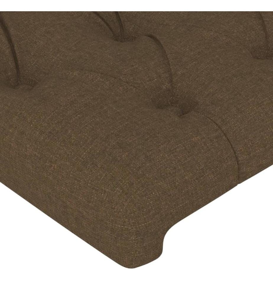 Kopfteile 2 Stk. Dunkelbraun 72x7x78/88 cm Stoff