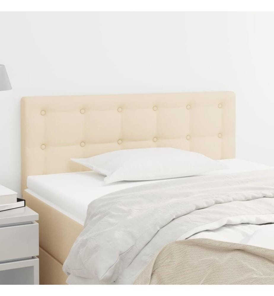 Kopfteil Creme 90x5x78/88 cm Stoff
