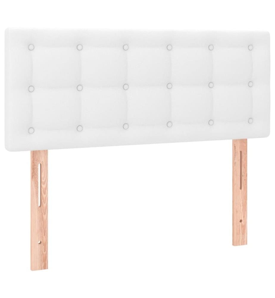 Tête de lit Blanc 100x5x78/88 cm Similicuir