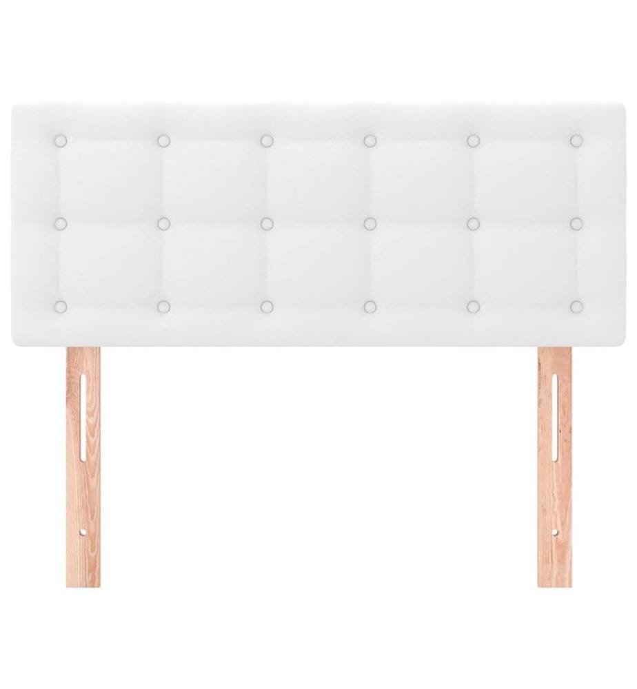 Tête de lit Blanc 100x5x78/88 cm Similicuir