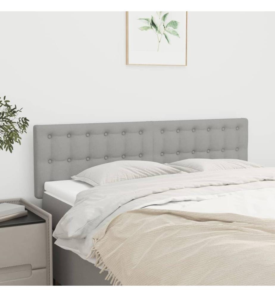 Kopfteile 2 Stk. Hellgrau 72x5x78/88 cm Stoff