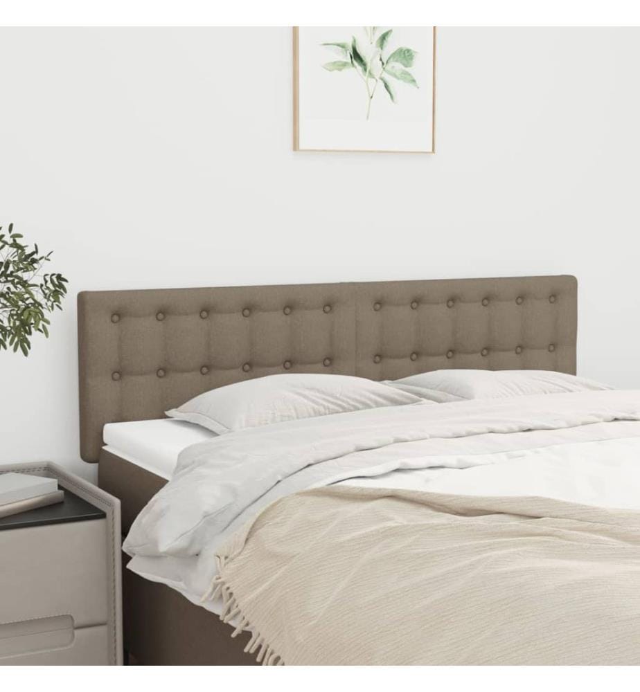 Kopfteile 2 Stk. Taupe 72x5x78/88 cm Stoff