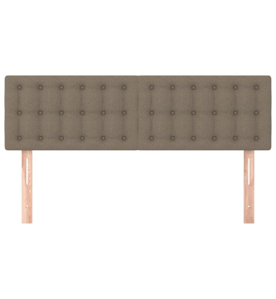 Kopfteile 2 Stk. Taupe 72x5x78/88 cm Stoff