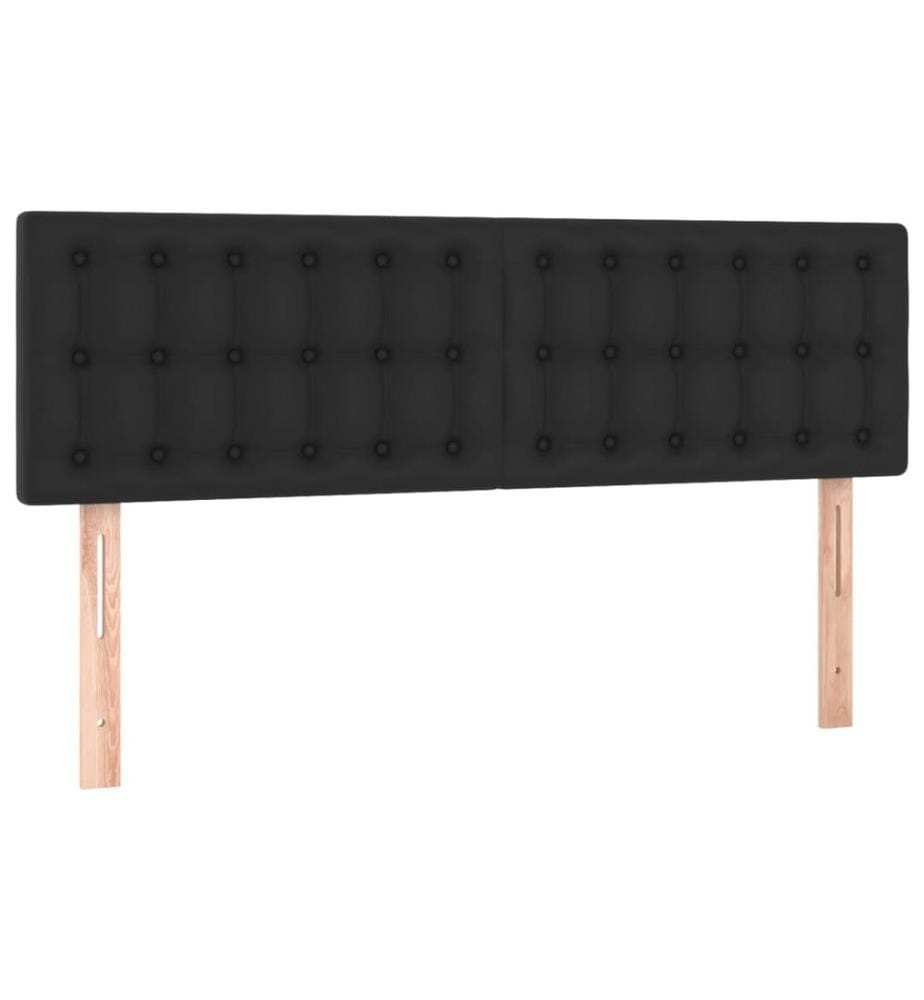 Têtes de lit 2 pcs Noir 72x5x78/88 cm Similicuir